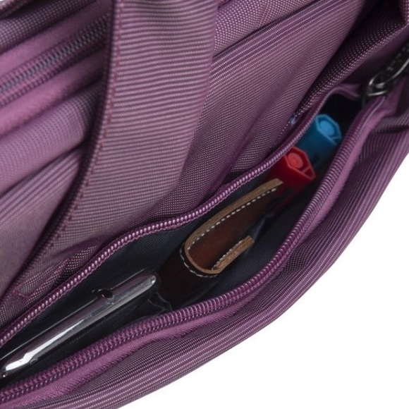 Rivacase Purple Laptop Bag/Crossbody - Picture 6 of 7
